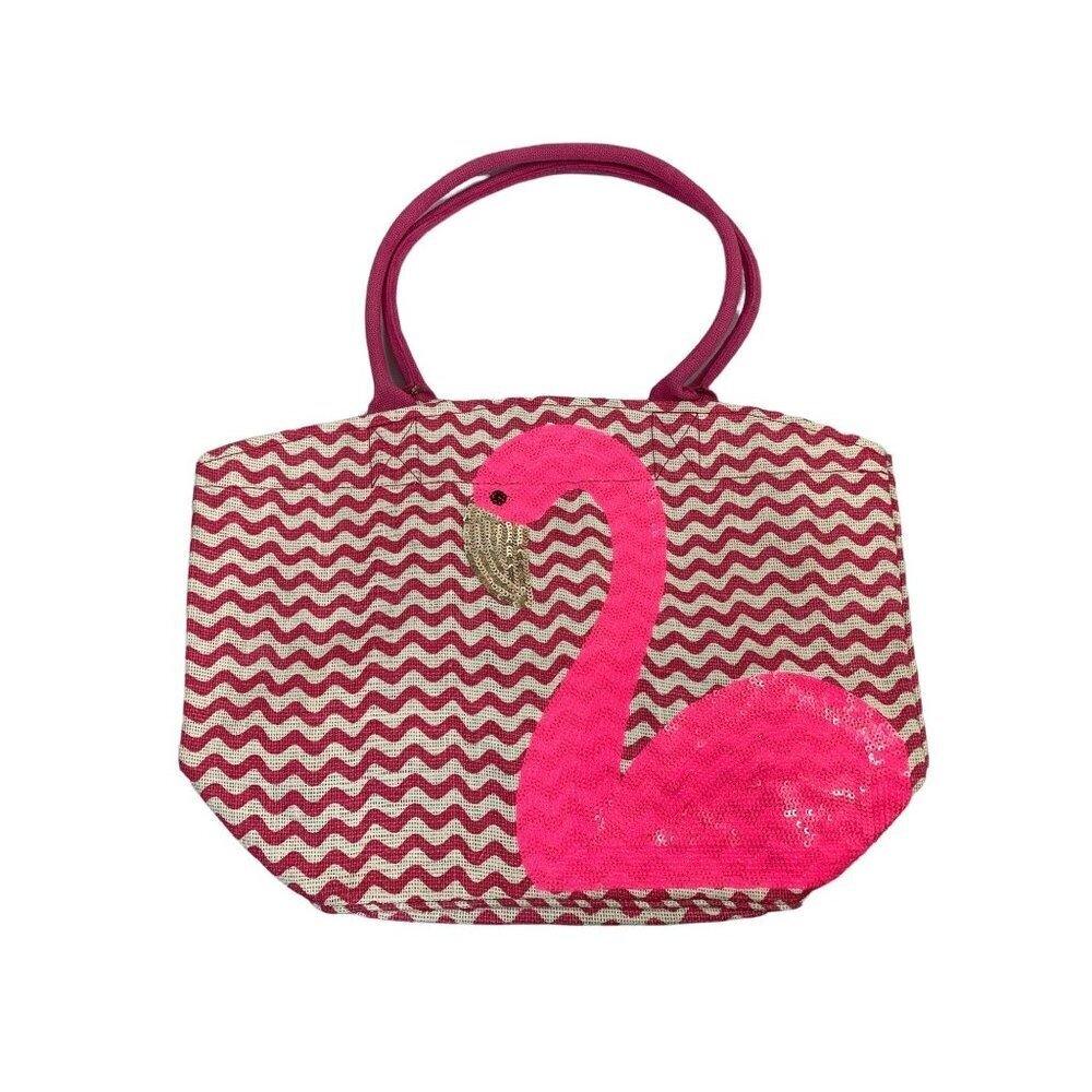 MudPie Women's Flamingo Large Bag - Picture 3 of 8